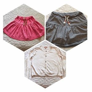 All 3 items 2 skirts 1 light cardigan
